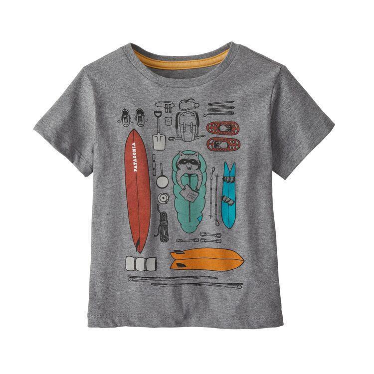 Bébé Graphic Organic Cotton Bandito Kit/Gravel Heather-Patagonia-Bearco.fr