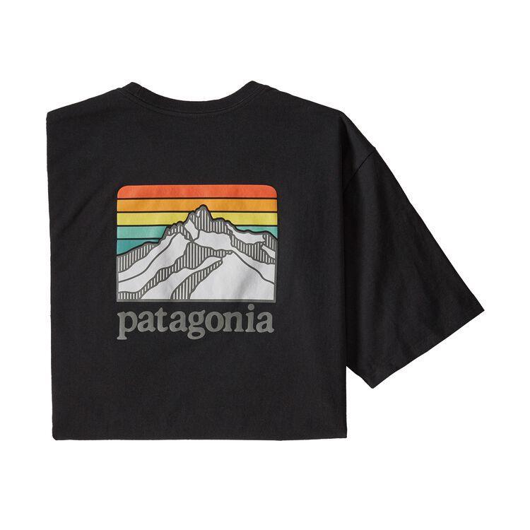 Homme Line Logo Ridge Pocket Responsibili-Tee Noir-Patagonia-Bearco.fr
