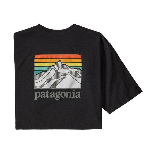 Homme Line Logo Ridge Pocket Responsibili-Tee Noir-Patagonia-Bearco.fr