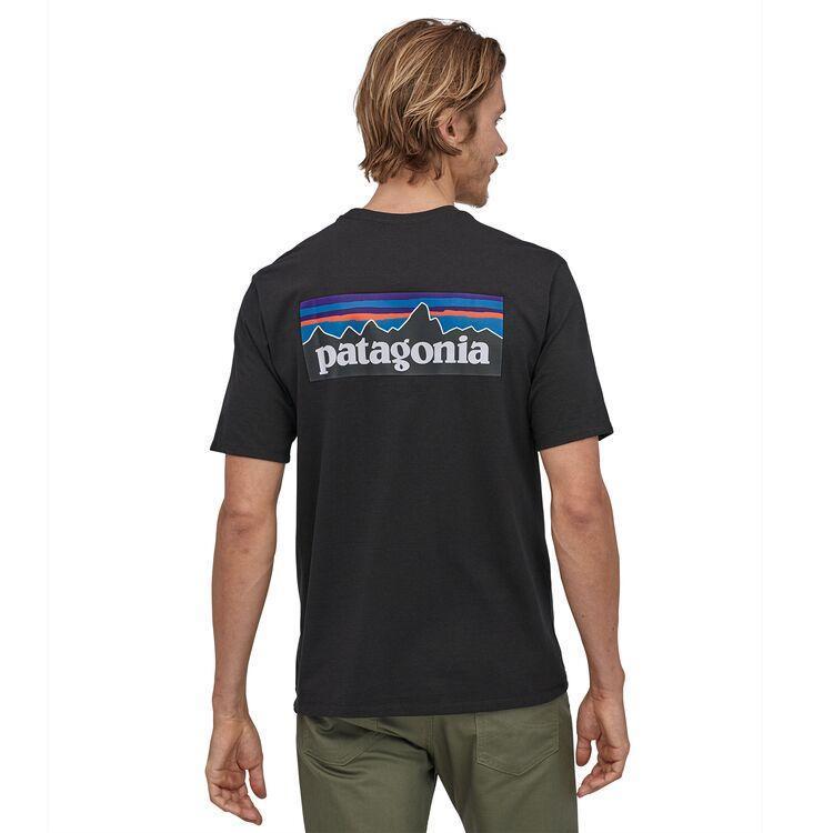 Homme P-6 Logo Responsibili-Tee Noir-Patagonia-Bearco.fr