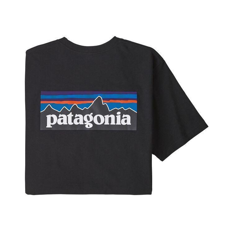 Homme P-6 Logo Responsibili-Tee Noir-Patagonia-Bearco.fr