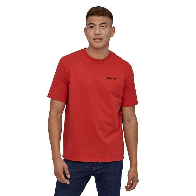 Homme P-6 Logo Responsibili-Tee Rouge-Patagonia-Bearco.fr