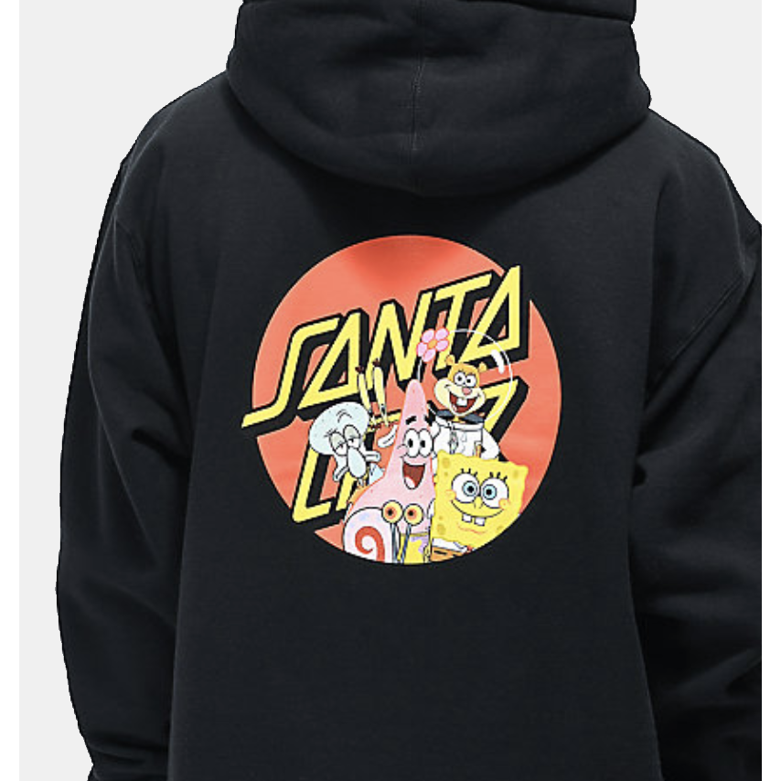 Homme Santa Cruz X SpongeBob Hoody Midwight-Santa Cruz-Bearco.fr