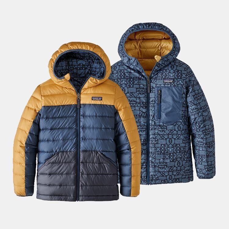 Kids Reversible Down Sweater Glyph Gold-Patagonia-Bearco.fr